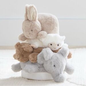 Pottery Barn Kids Plush Animal Stacking Toy - Cream, Gray, Brown